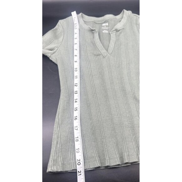 Anthropologie Maeve Women’s Green Knit Pull Over Long Sleeve V Neck Shirt Top S - Picture 9 of 9